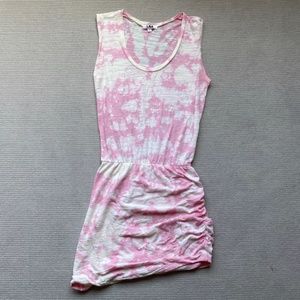 LNA pink bodycon tie-dye dress